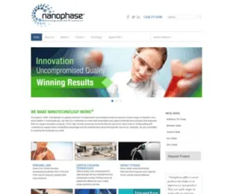 Nanophase.com(Nanophase Technologies) Screenshot