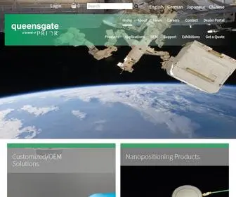 Nanopositioning.com(Queensgate a brand of Prior Scientific) Screenshot