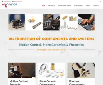 Nanor.se(A Motion Control & Photonics Distribution Company) Screenshot