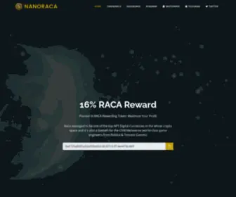 Nanoraca.com(Pioneer in RACA Rewarding Token) Screenshot