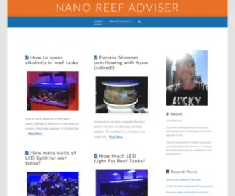 Nanoreefadviser.com(All you need to know to care for your nano reef tank) Screenshot