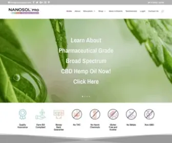 Nanosolpro.com(Buy Hemp Oil & topicals for people & pets at Nanosol Pro) Screenshot