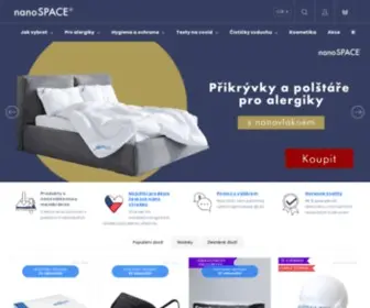 Nanospace.cz(Lůžkoviny pro alergiky a české nano výrobky) Screenshot