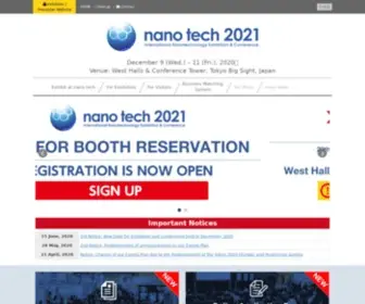 Nanotechexpo.jp(Nano tech 2021) Screenshot
