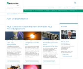 Nanotechnology.de(Fraunhofer IWS) Screenshot