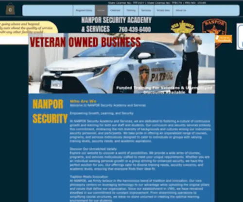 Nanporsecurity.com(Guard Card Training and Security Service) Screenshot