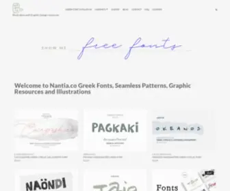 Nantia.co(Greek Fonts) Screenshot