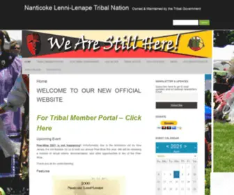 Nanticoke-Lenapetribalnation.org(Owned & Maintained by the Tribal Government) Screenshot