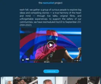Nantucketproject.com(We were born to gather. we need each other more than ever. our mission) Screenshot
