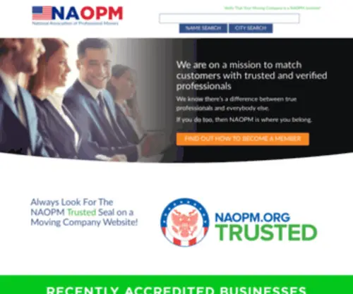 Naopm.org(National Association of Professional Movers) Screenshot
