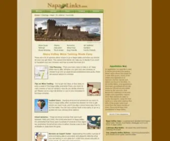 Napalinks.com(Napa Valley Wine Caves) Screenshot