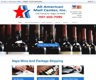 Napamailcenter.com(All American Mail Center and Wine Shipping) Screenshot