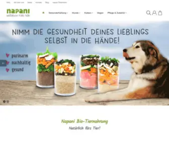Napani.de(Bio Tiernahrung regional produziert) Screenshot
