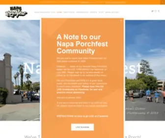 Napaporchfest.org(The FIRST Porchfest West of the Mississippi) Screenshot