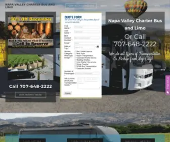 Napavalleycharterbus.com(NAPA VALLEY CHARTER BUS AND LIMO) Screenshot