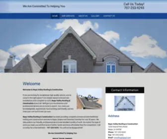 Napavalleyroofing.com(Roof Contractor) Screenshot