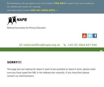 Nape.org.uk(National Association for Primary Education) Screenshot