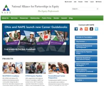 Napequity.org(National Alliance for Partnerships in Equity) Screenshot