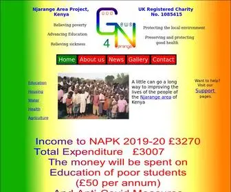 Napk.org.uk(Njarange Area Project) Screenshot