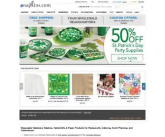 Napkins.com(Wholesale Tableware) Screenshot