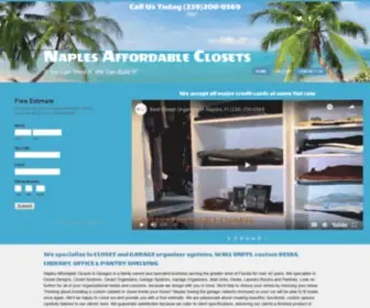 Naplesaffordableclosets.com(Naples Closet Design & Garage Organizer) Screenshot