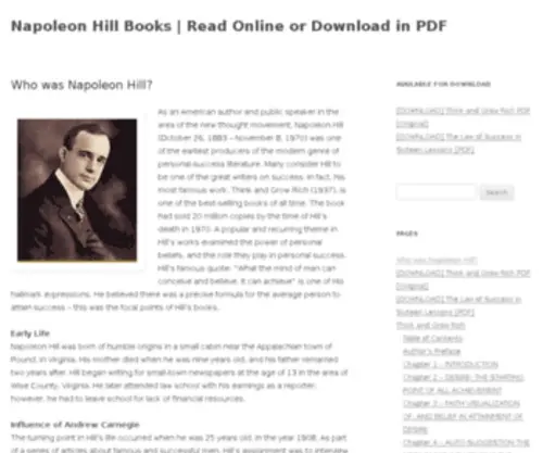 Napoleonhill-Books.com(Napoleon Hill Books) Screenshot