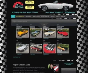 Napoliclassics.com(Large selection Quality classic and Muscle Cars) Screenshot