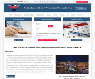 Napps.com(National Association of Professional Process Servers) Screenshot