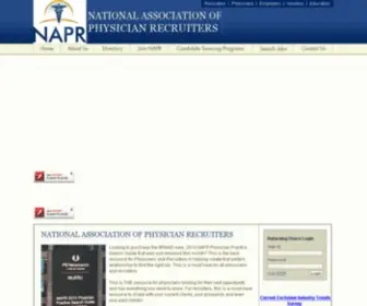 Napr.com(National Association of Physician Recruiters) Screenshot