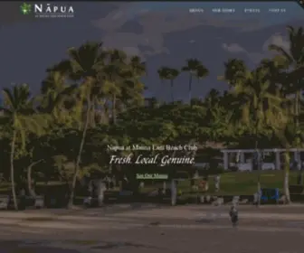 Napuarestaurant.com(Oceanfront Fine Dining) Screenshot