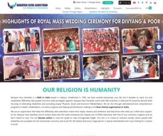 Narayanseva.org(Narayan Seva Sansthan) Screenshot