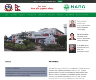Narc.gov.np(Nepal Agricultural Research Council (NARC)) Screenshot