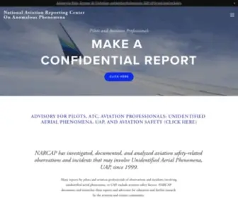 Narcap.org(National Aviation Reporting Center on Anomalous Phenomena) Screenshot