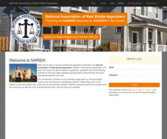 Narea-Assoc.org(National Association of Real Estate Appraisers) Screenshot