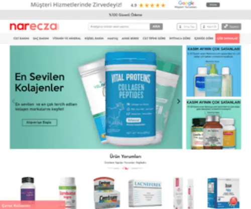 Narecza.com(Dermokozmetik ve Sağlığın en renkli adresi) Screenshot