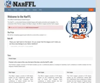 Narffl.com(The official reddit fantasy football league) Screenshot