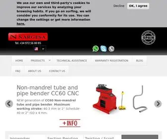 Nargesa.com(Manufacturer of industrial machinery and machines for industry) Screenshot