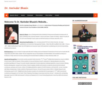 Narinderbhasin.com(Narinder Bhasin's Website) Screenshot