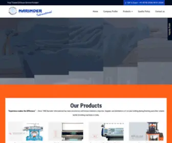 Narinderinternational.com(Importer and Distributors Knitting Machines) Screenshot