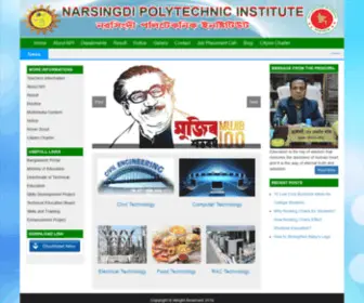 Narpoly.gov.bd(Narsingdi Polytechnic Institute Home) Screenshot