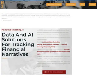 Narrative-Investing.io(A.I and data solutions to monitor financial narratives) Screenshot