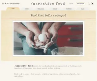 Narrativefood.com(Meal Kits) Screenshot