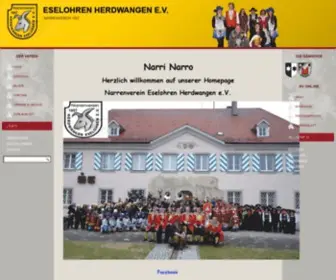 Narrenverein-Eselohren.de(Eselohren, Herdwangen, Narenverein, Zehntfuxer) Screenshot