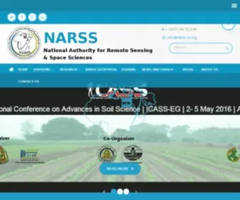 Narss.sci.eg(National Authority for Remote Sensing & Space Sciences) Screenshot