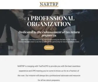 Nartrp.com(National Association of Registered Tax Return Preparers) Screenshot