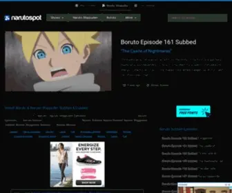 Naruspot.net(Watch Naruto Shippuden Episodes Subbed and Dubbed Streaming) Screenshot