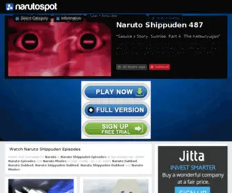Narutospot.com(Watch Naruto Shippuden Episodes Watch Subbed and Dubbed Streaming) Screenshot