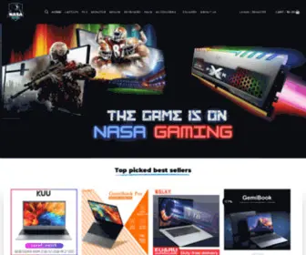 Nasagaming.com(NasaGaming is an online store that aims to provide unique and quality gaming equipment that you can&'t find in your local store) Screenshot