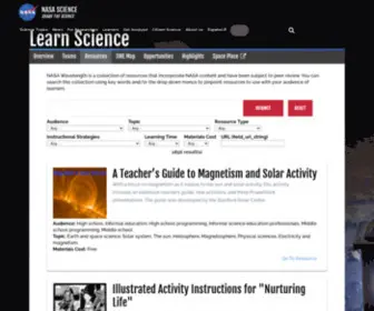 Nasawavelength.org(Learn Science) Screenshot