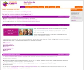 Nascholing.be(Startpagina van de website professionalisering) Screenshot
